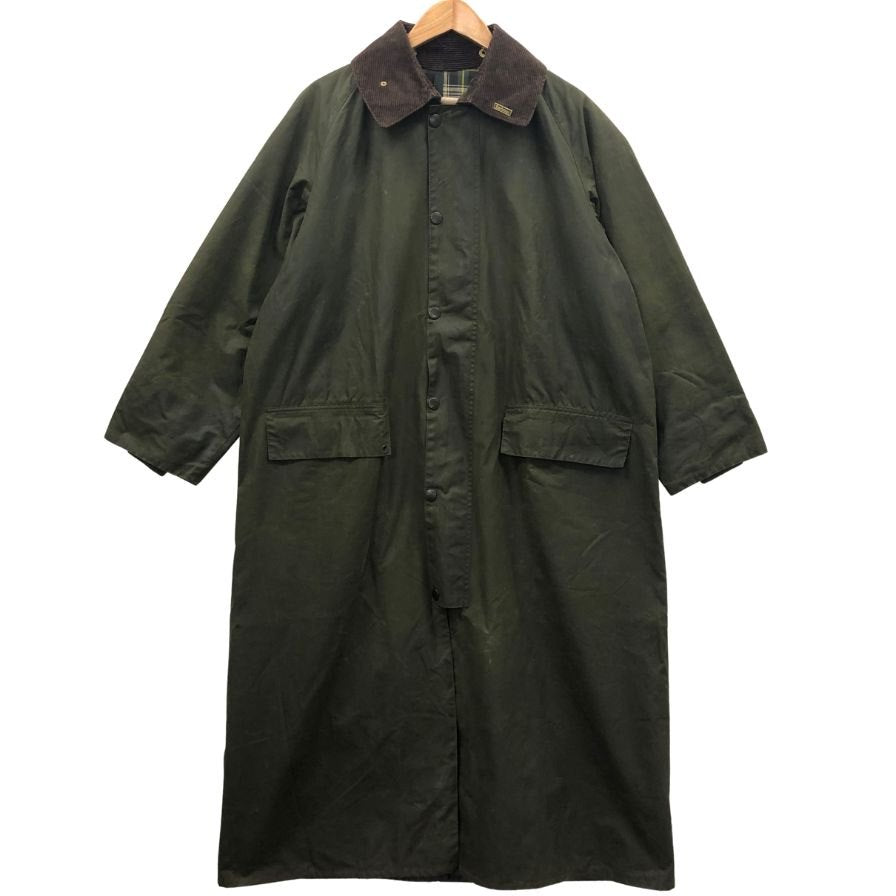 美品◆バブアー コート オイルド バーレー 3ワラント セージ サイズ 107cm/42in メンズ Barbour BURGHLEY 【AFA10】