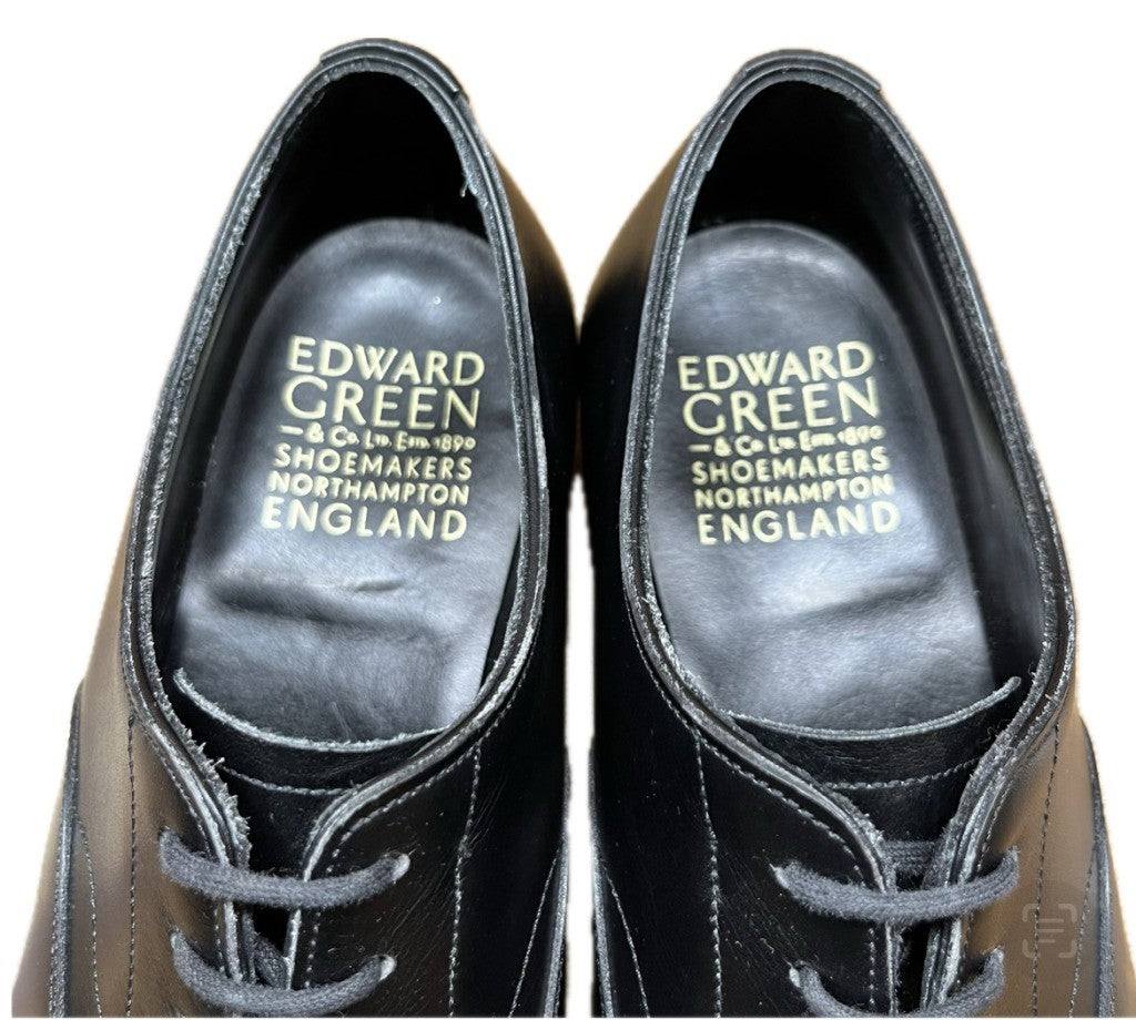 中古◆エドワードグリーン レザーシューズ パンチドキャップトゥ バークレー メンズ ブラック UK6E EDWARD GREEN BERKELEY【LA】