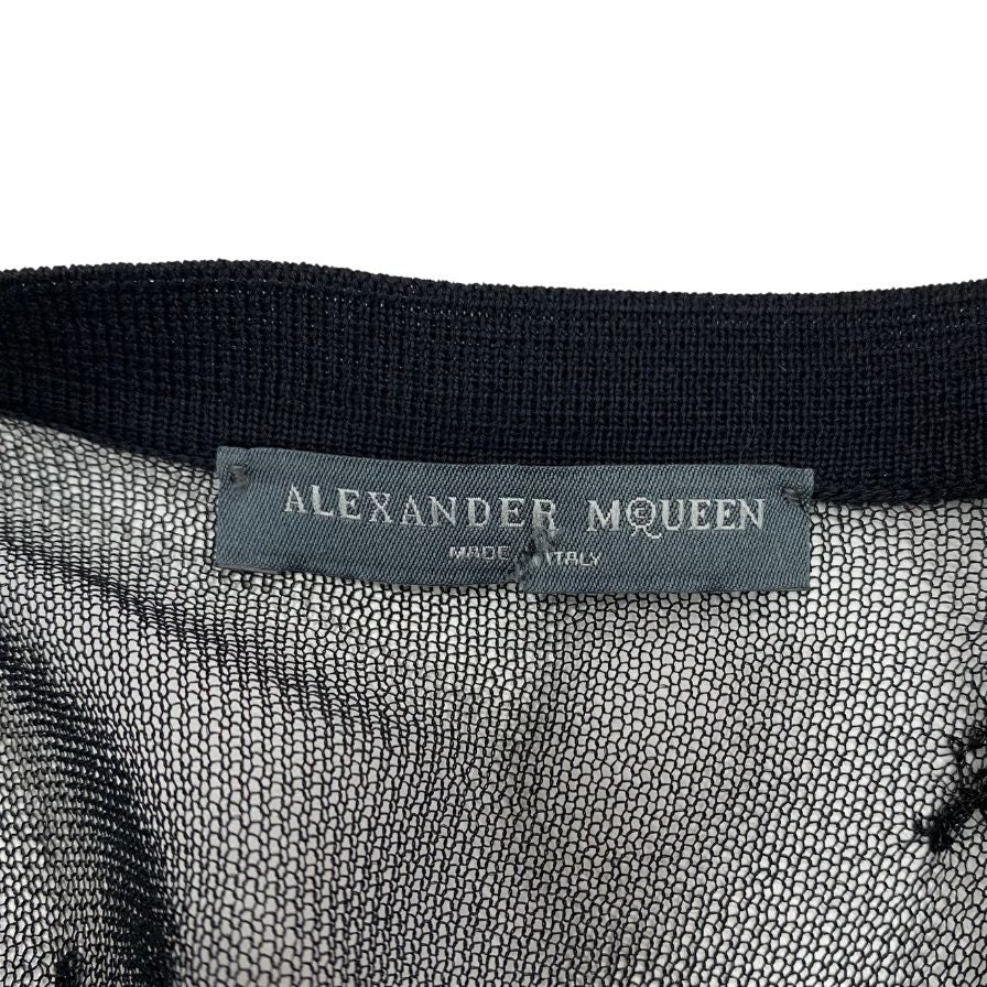 美品◆アレキサンダーマックイーン カーディガン レース切り替え レディース サイズXXS Alexander McQueen 【AFB36】