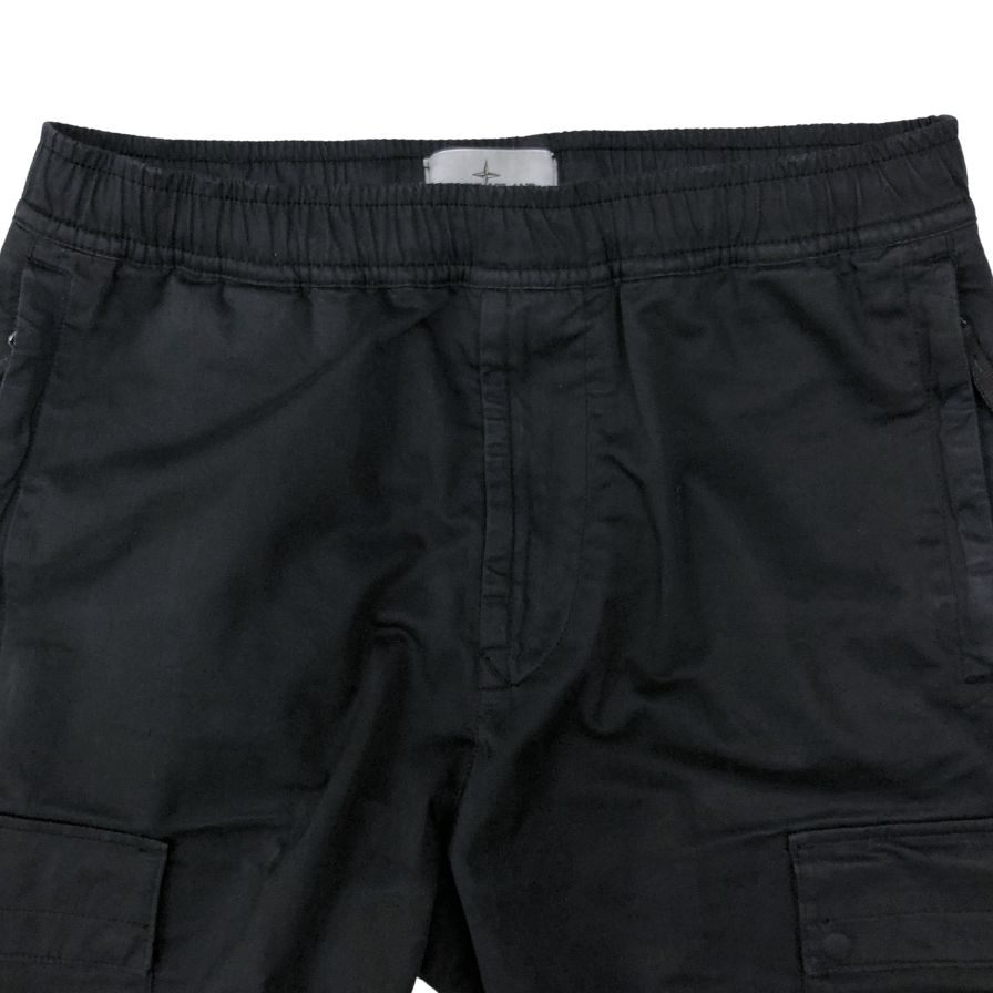 ストーンアイランド カーゴパンツ 791531314 ロゴパッチ コットン ウール ポリウレタン サイズW31 メンズ ブラック STONE ISLAND 【AFB19】