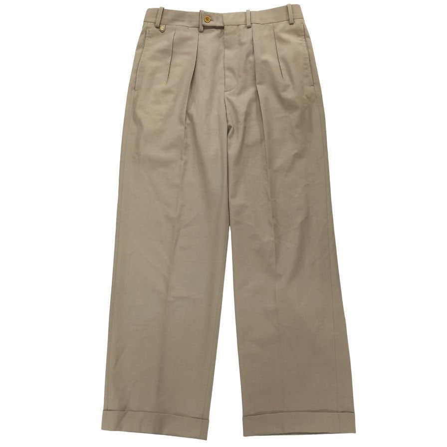 ち*い様 BERNARD ZINS / ベルナール ザンス LINEN スラック ベルナール ザンス スラックス 2タック ベージュ メンズ サイズ