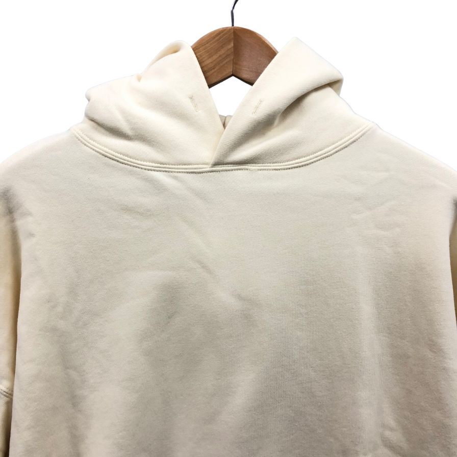 新品同様◆フィアオブゴッド エッセンシャルズ パーカー ロゴ メンズ サイズL ベージュ Fear of God ESSENTIALS 【AFB23】