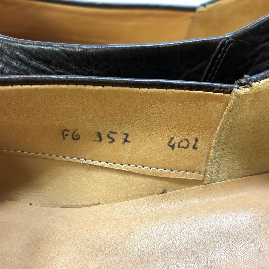 フラテッリジャコメッティ ローファー スリッポン シボレザー ブラウン サイズ40.5 F.LLI Giacometti 約25.5cm【AFC29】