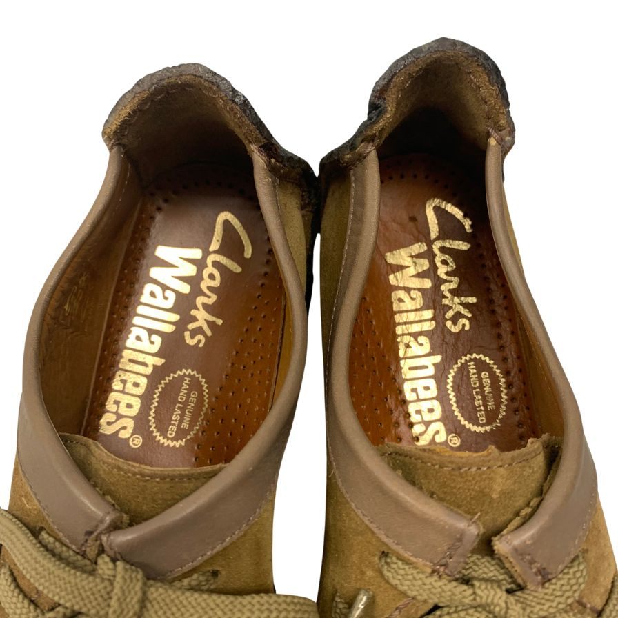 新品同様◆クラークス レザーシューズ スエード ワラビー ブラウン メンズ サイズ7 Clarks Wallabee【AFC33】