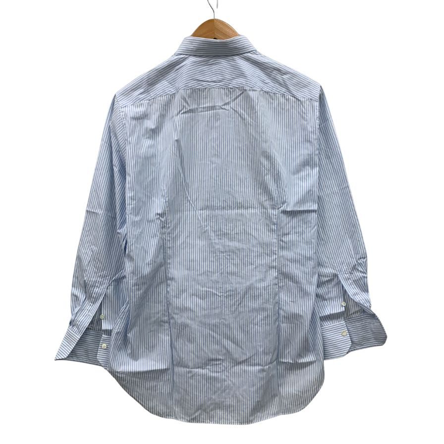 美品◆アレッサンドロゲラルディ シャツ ドレスシャツ ストライプ柄 コットン ブルー サイズ41 メンズ ALESSANDRO GHERARDI 【AFB40】