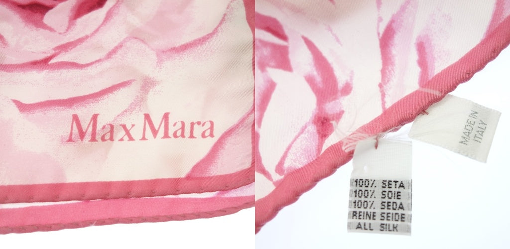 中古◆マックスマーラ トップス スカーフ 花柄 セット レディース サイズ36 ピンク MaxMara【AFB53】