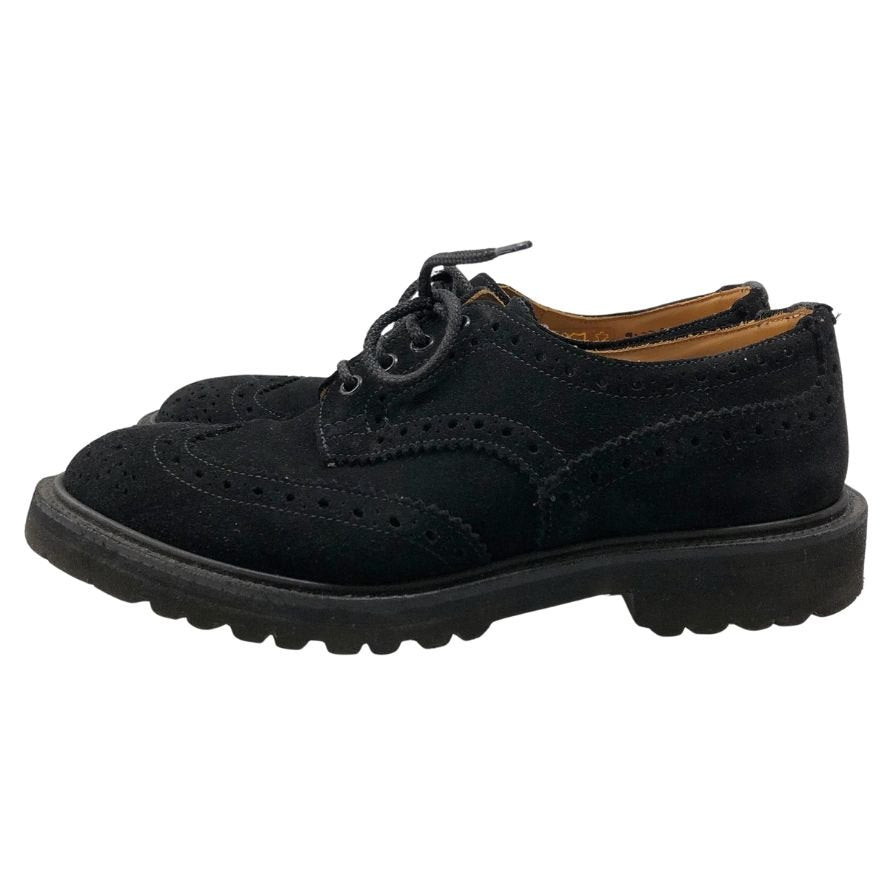 トリッカーズ レザーシューズ 5633 バートン スエード サイズUK7 ブラック Tricker`s ビジネスシューズ 約25.5cm【LA】【中古】