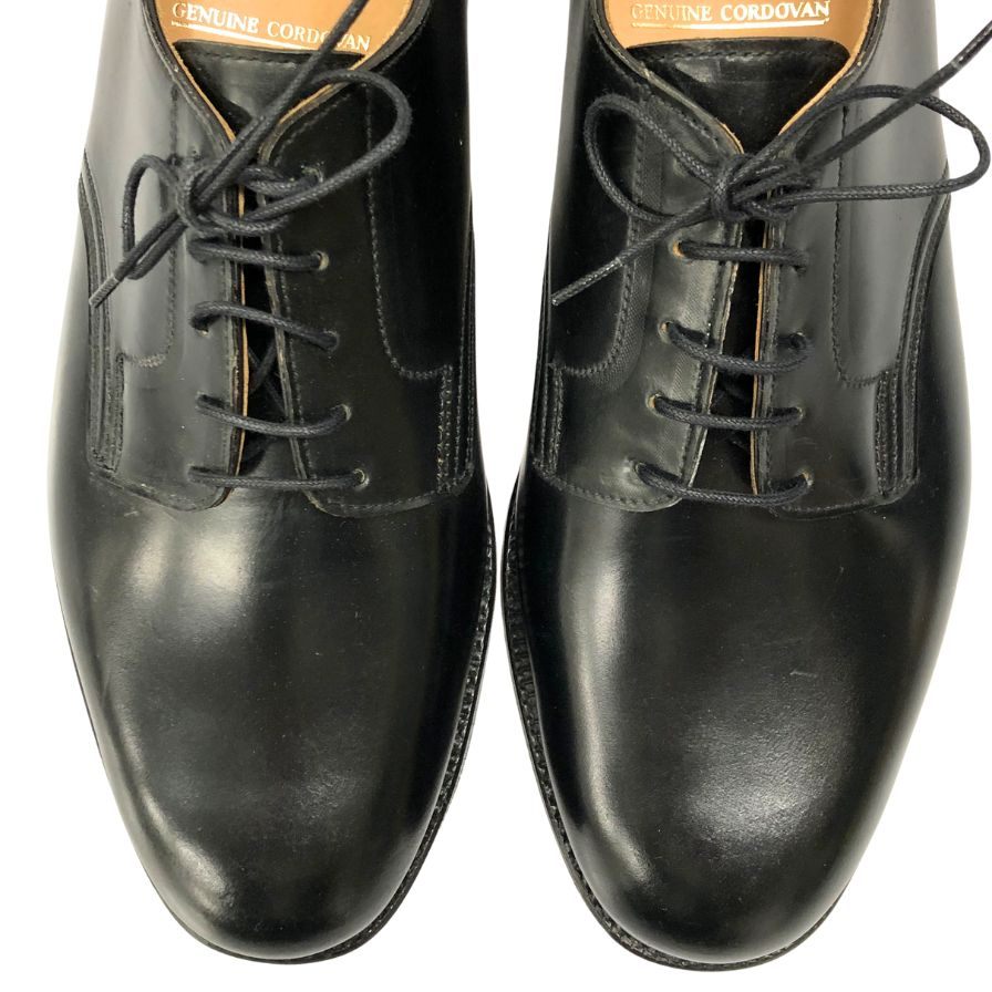 クロケット&ジョーンズ レザーシューズ スターリング プレーントゥ コードバン ブラック サイズ7E メンズ CROCKETT&JONES 約26.0cm【AFD13】
