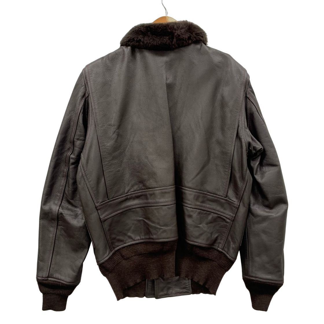 極美品◆J.A. デュボウ レザージャケット レプリカ G-1 J-7823AER G-1 USA製 サイズ38 メンズ ダークブラウン ゴートスキン JA DUBOW 【AFG1】