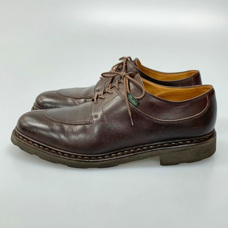 パラブーツ アヴィニョン Uチップ カフェ サイズUK8.5 ブラウン Paraboot ビジネスシューズ 約27.0cm【LA】【中古】