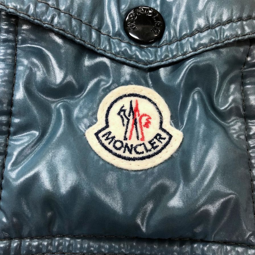 美品◆モンクレール ダウンジャケット モカ ブルー サイズ2 メンズ MONCLER MOKA GIUBBOTTO 【AFA21】
