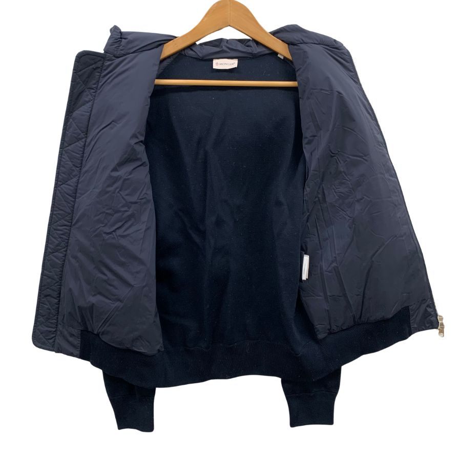 極美品◆モンクレール パーカー TRICOT CARDIGAN ブラック Lサイズ メンズ MONCLER 【AFA16】