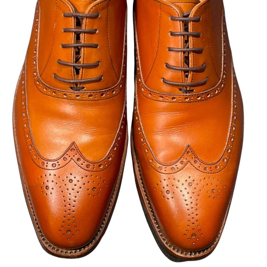 スコッチグレイン レザーシューズ HA9041 フルブローグ メンズ サイズ24.5 ブラウン SCOTCH GRAIN ビジネスシューズ 約24.5cm【LA】【中古】