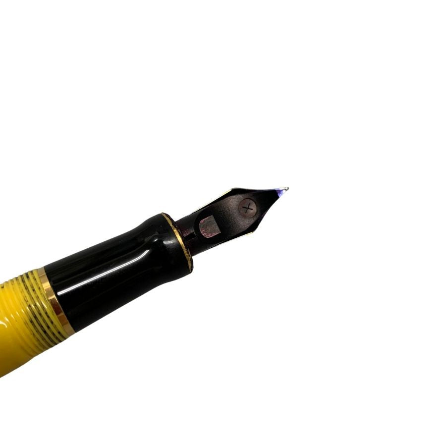 中古◆パーカー デュオフォールド 万年筆 マンダリン イエロー ペン先18K-750 PARKER DUOFOLD MANDARIN【AFI15】