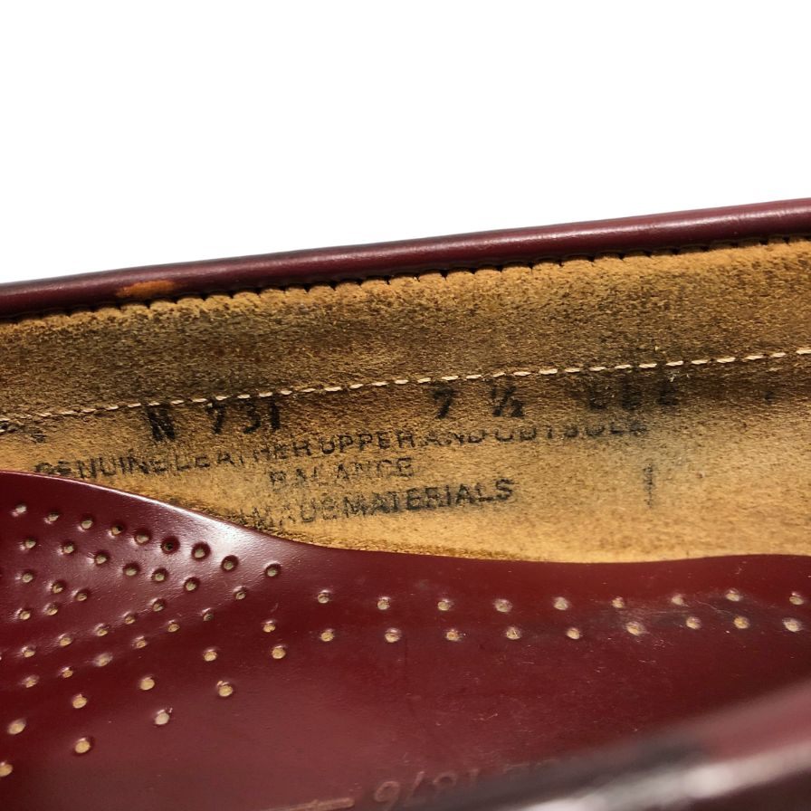 ジーエイチバス コインローファー ペニー レザー 9940 ボルドー メンズ サイズ7.5 G.H.BASS LARSON 約25.5cm【AFC41】