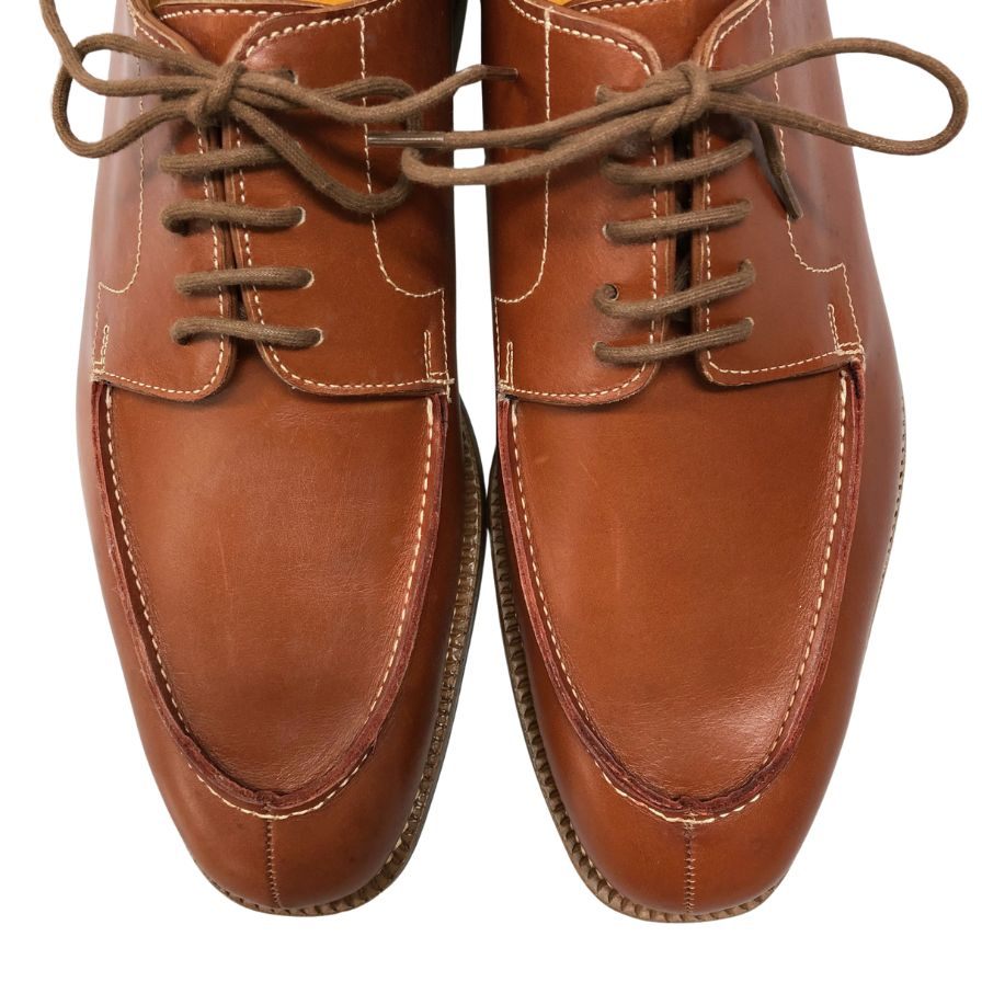 グレンソン レザーシューズ Uチップ 外羽根 革靴 ブラウン メンズ サイズ6E GRENSON ビジネスシューズ 約24.5cm【LA】【中古】