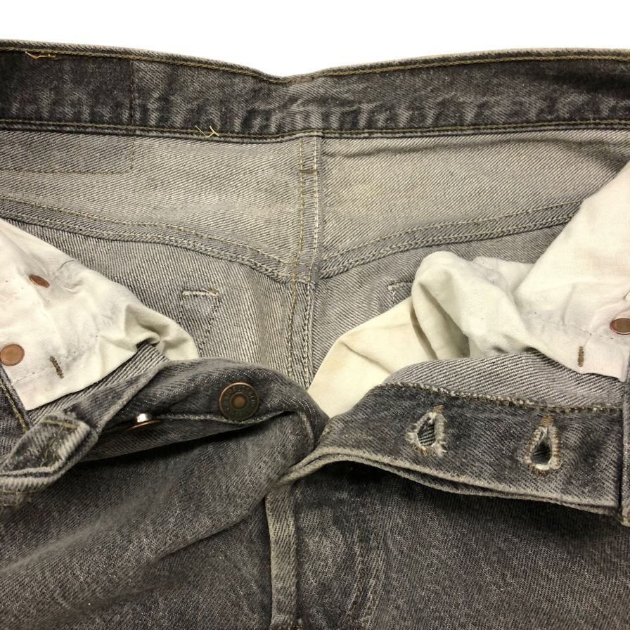 リーバイス 501 デニムパンツ カットオフ ボタン裏653 USA製 グレー系 メンズ W32 L30 LEVI’S 【AFB1】