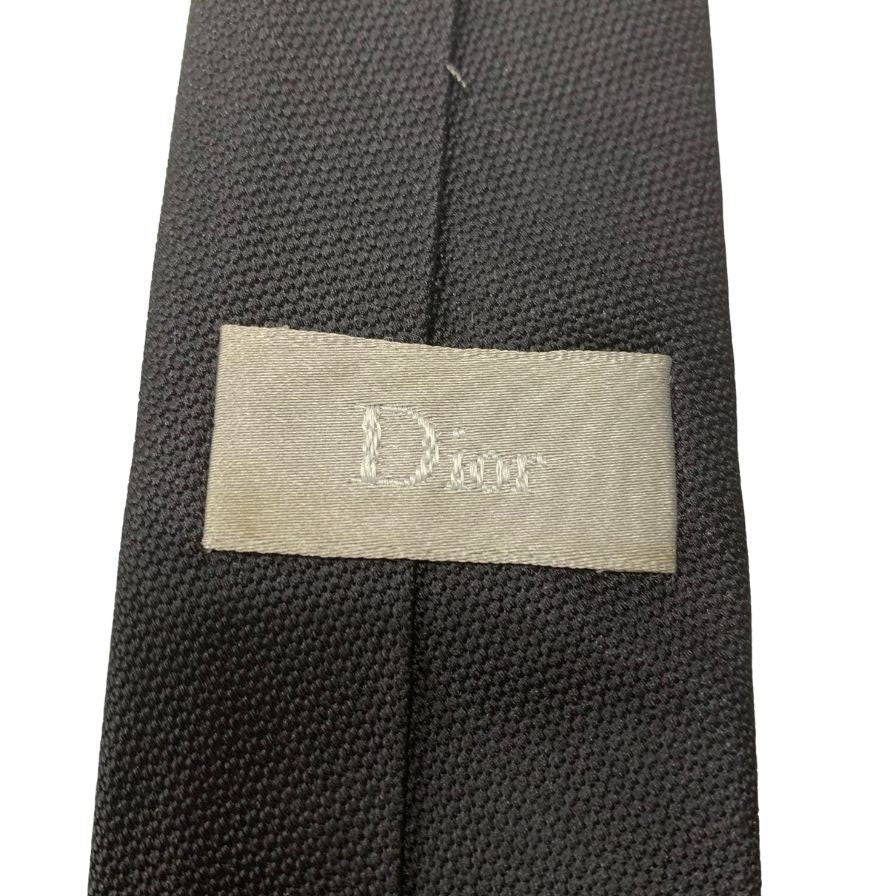 極美品◆ディオール ネクタイ シルク ブラック メンズ DIOR【AFI7】
