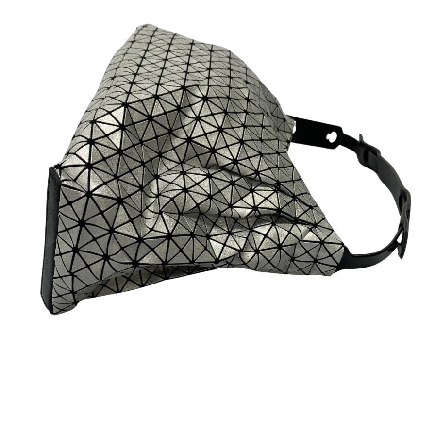 極美品◆バオバオ イッセイミヤケ ショルダーバッグ BB55-AG026 シルバー レディース BAO BAO ISSEY MIYAKE【AFE12】