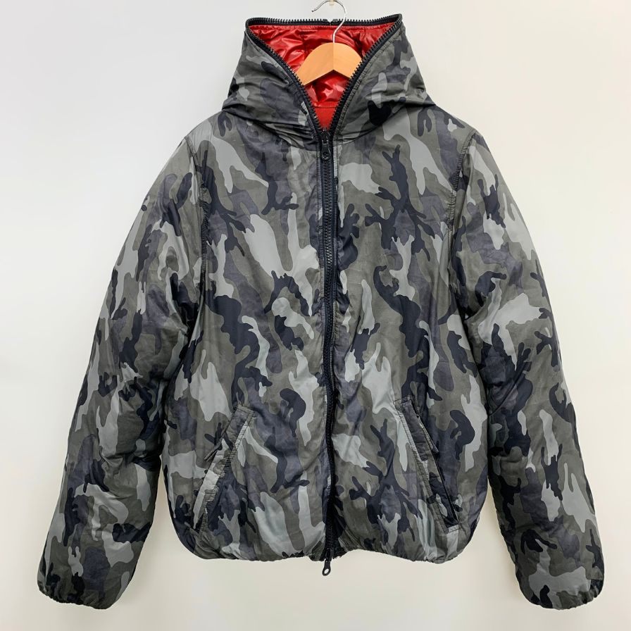美品◆デュベティカ ダウンジャケット リバーシブル メンズ サイズ52 レッド DUVETICA 【AFF24】