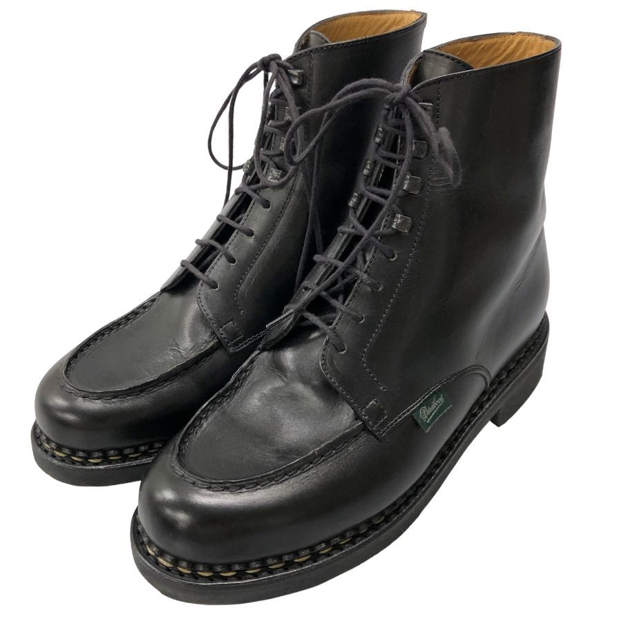 パラブーツ レースアップ ブーツ ボーリュー レザー メンズ ブラック サイズ5 Paraboot Beaulieu ブーツ 約23.5cm【LA】【中古】
