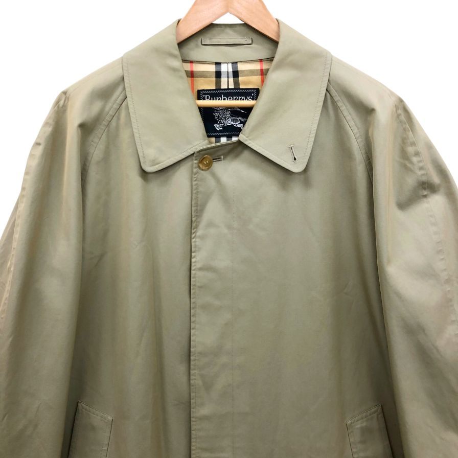 バーバリー バルカラーコート 90S 旧タグ イングランド製 ライトベージュ メンズ サイズM程度 Burberry【LA】