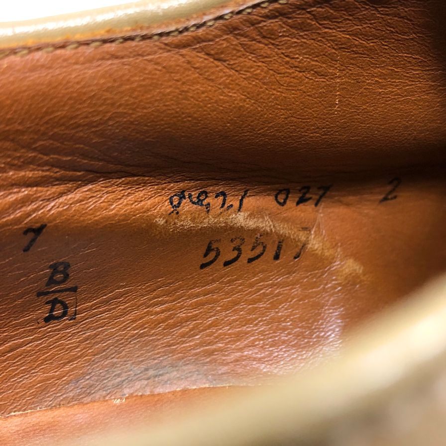 オールデン レザーシューズ プレーントゥ 53519 スエード サイズUS7D メンズ ベージュ系 ALDEN ビジネスシューズ 約25.0cm【LA】【中古】
