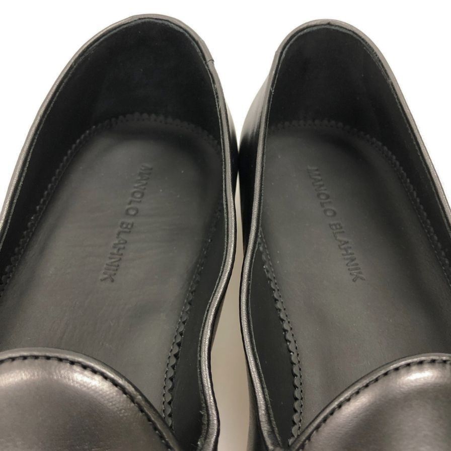 マノロブラニク タッセルローファー ブラック サイズ9 MANOLO BLAHNIK 約27.5cm【AFD5】