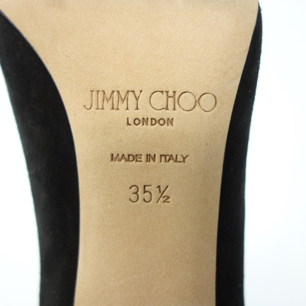 美品◆ジミーチュウ ハイヒール パンプス スエード ブラック サイズ35.5 レディース JIMMY CHOO【AFC31】