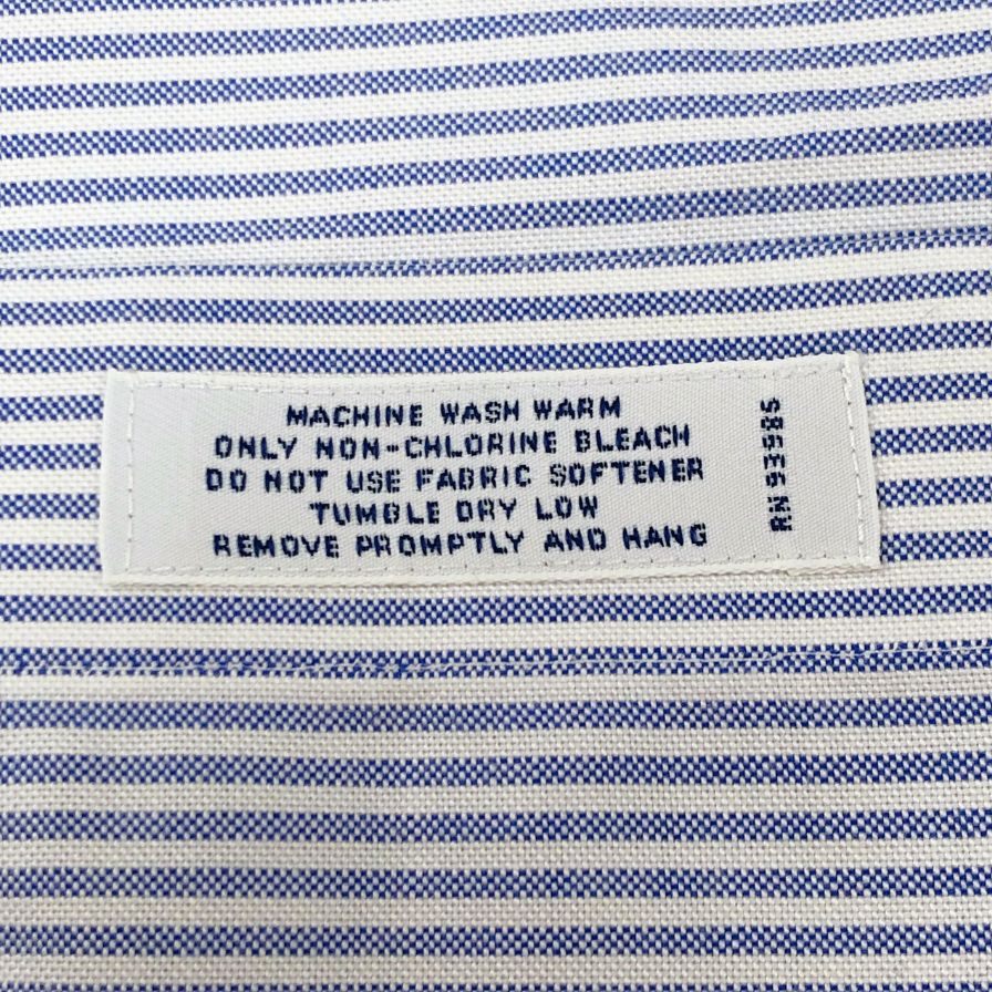 中古◆ブルックスブラザーズ シャツ 半袖 ボタンダウン ストライプ 綿 メンズ ブルー サイズ15.5 Brooks Brothers 【AFB25】