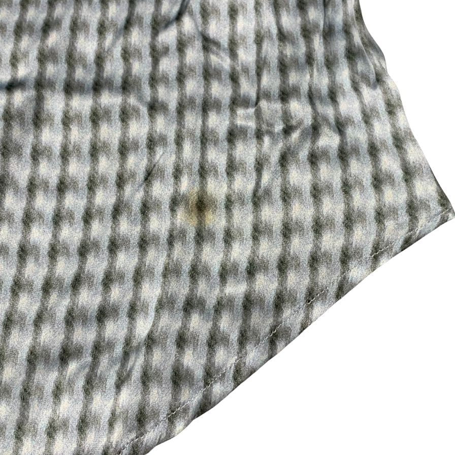 中古◆ジョルジオ アルマーニ 総柄 シルク100% シャツ メンズ サイズ44 ブルー系 GIORGIO ARMANI 【AFB33】