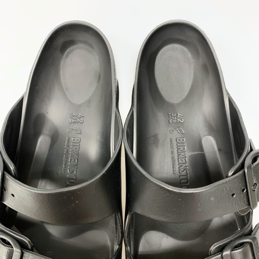 ビルケンシュトック サンダル アリゾナ EVA ベルト レギュラー幅 ユニセックス ブラック サイズ42 BIRKENSTOCK 約27.0cm【AFD15-2】