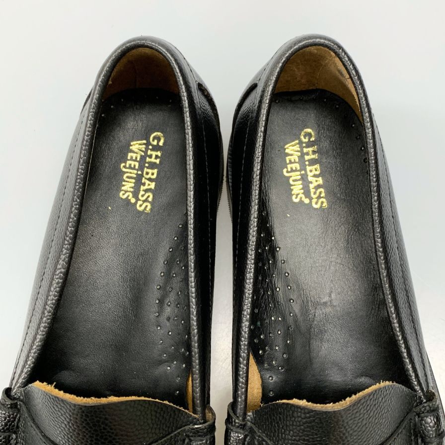 ジーエイチバス ローファー ウィージャンズ ラーソン シボレザー サイズ9.5 メンズ ブラック G.H.Bass&Co. WEEJUNS LARSON ローファー 約28.0cm【LA】【中古】