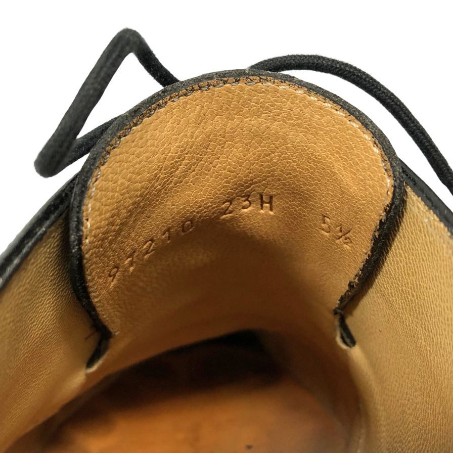パラブーツ レザーシューズ Uチップ アヴィニョン ブラック リスレザー メンズ UK5.5 Paraboot AVIGNON ビジネスシューズ 約24.0cm【LA】【中古】