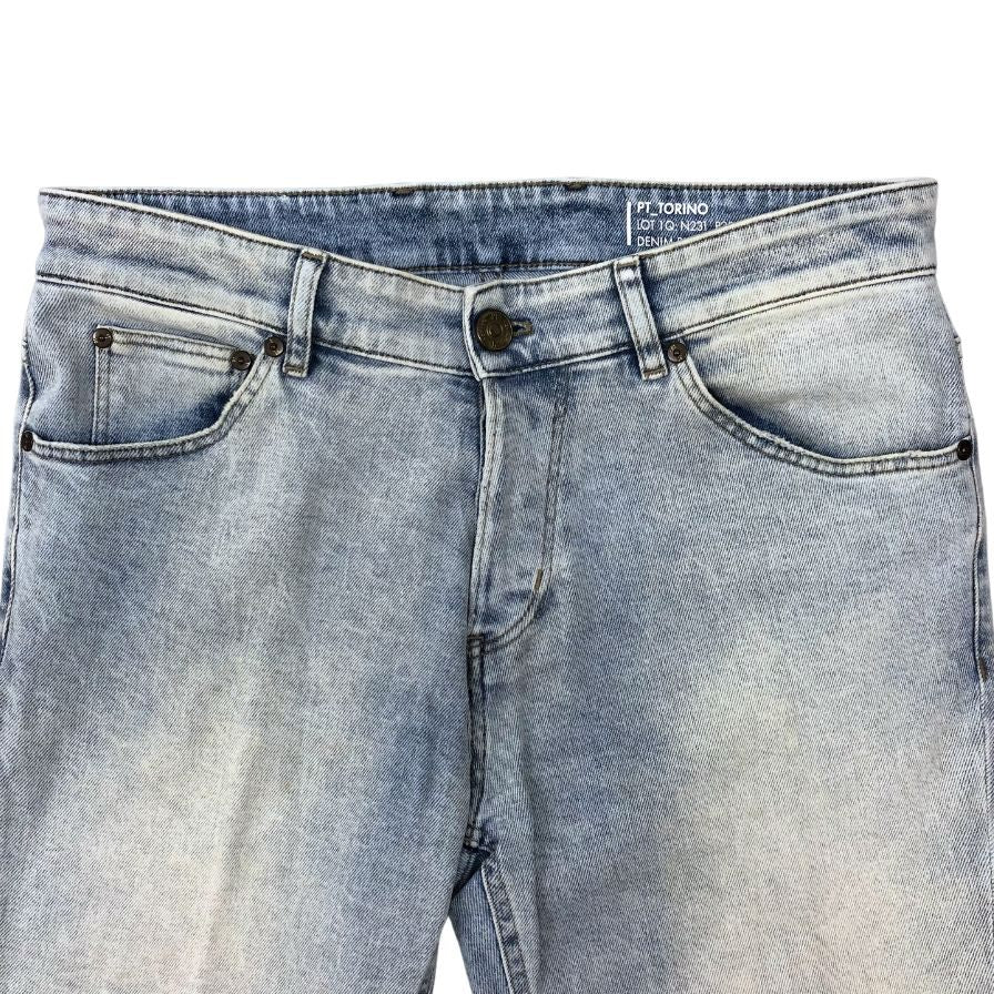 ピーティートリノ デニムパンツ ウォッシュ加工 コットン ポリウレタン メンズ サイズ33 ブルー PT TORINO 【AFB38】