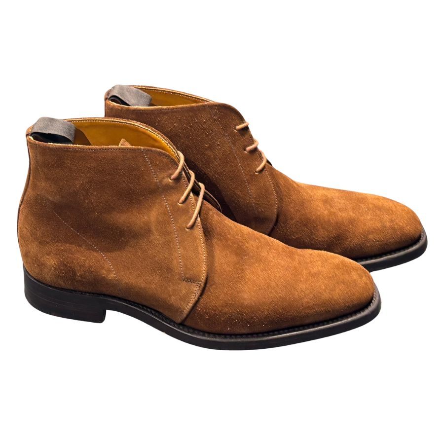 グレンソン チャッカブーツ 6531 スエード ブラウン メンズUK8.5F GRENSON ブーツ 約27.0cm【LA】【中古】