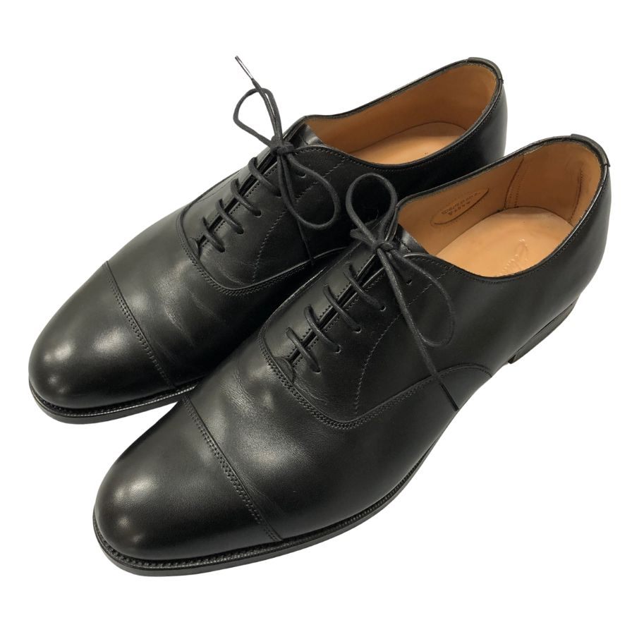 エドワードグリーン レザーシューズ オールドチェルシー ストレートチップ 202ラスト サイズ8.5D ブラック メンズ EDWARD GREEN OLD CHELSEA ビジネスシューズ 約27.5cm【LA】【中古】