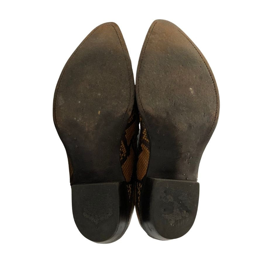 ノコナ ブーツ ウエスタンブーツ パイソン&レザーコンビ メンズ サイズ7.5 ブラウン&ブラック NOCONA BOOTS 約26.5cm【AFC31】