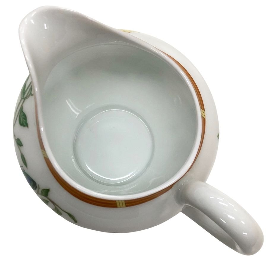 エルメス シエスタ ミルクポット 花柄 ホワイト HERMES【AFI28】【中古】