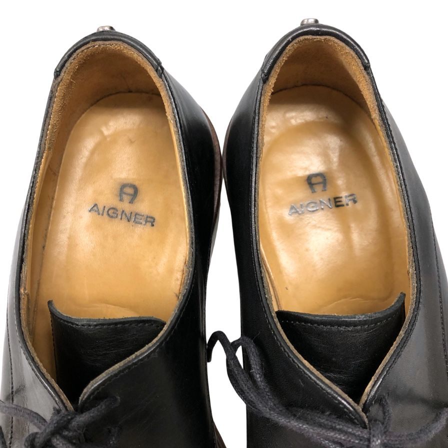 アイグナー レザー ストレートチップ メンズ サイズ 39 1/2 AIGNER 約24.5cm【AFC47】