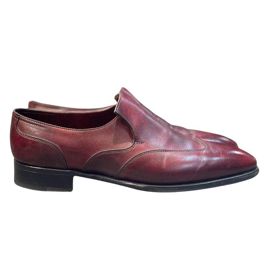 ジョンロブ レザーシューズ ワーウィック ローファー Jスタンプ バーガンディ サイズUK7E JOHNLOBB ローファー 約25.5cm【LA】【中古】