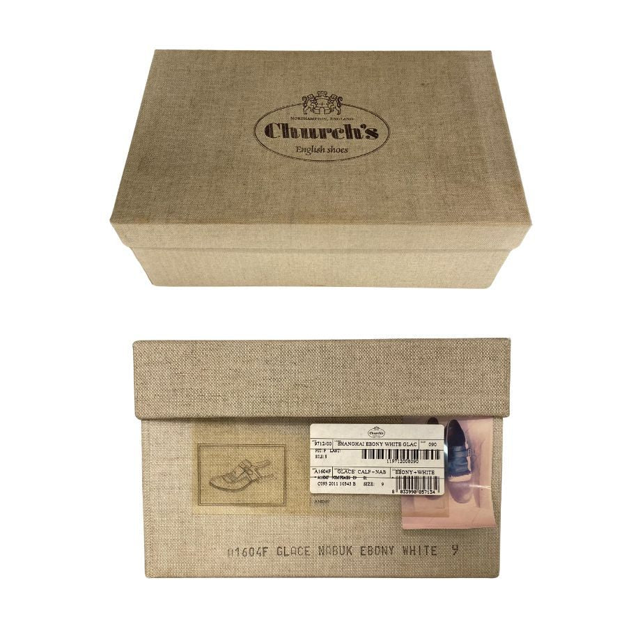 チャーチ シャンガイ シングルモンク サイズ9 ブラウン×ホワイト Church's ビジネスシューズ 約27.5cm【LA】【中古】