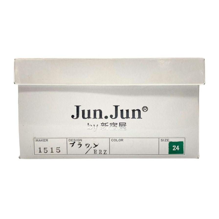 ジュンジュンバイ新宿屋 スニーカー 1515 レザー ブロンズ エナメルレザー 切替 レディース サイズ24 Jun.Jun by shinjukuya 約24.0cm【7-9】