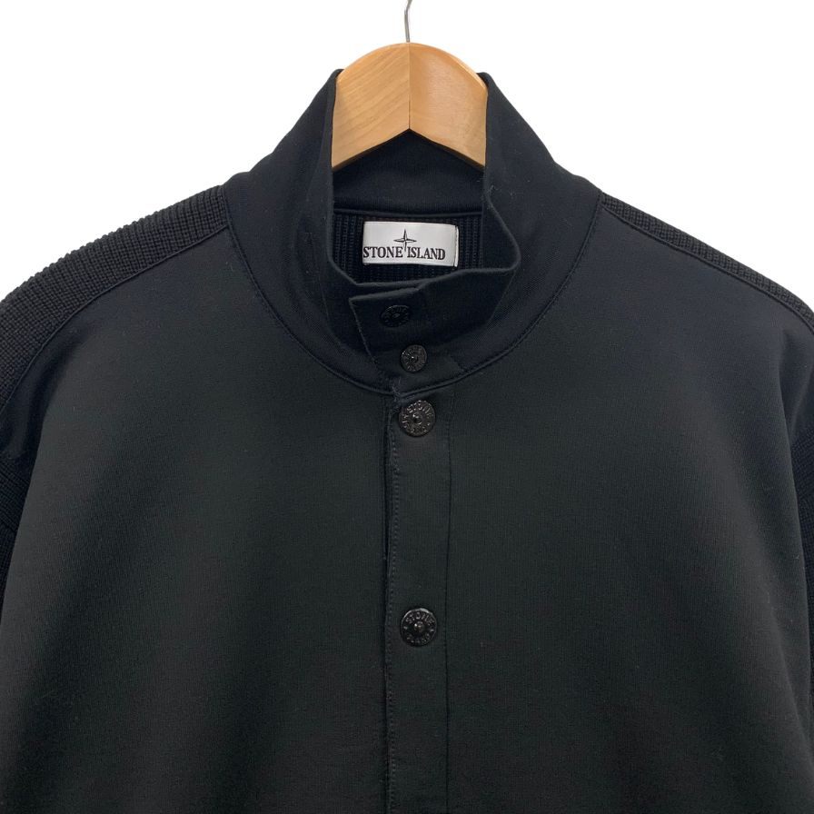 美品◆ストーンアイランド カーディガン タートルネック ブラック メンズ サイズXL 7815508D8 STONE ISLAND 【AFB35】