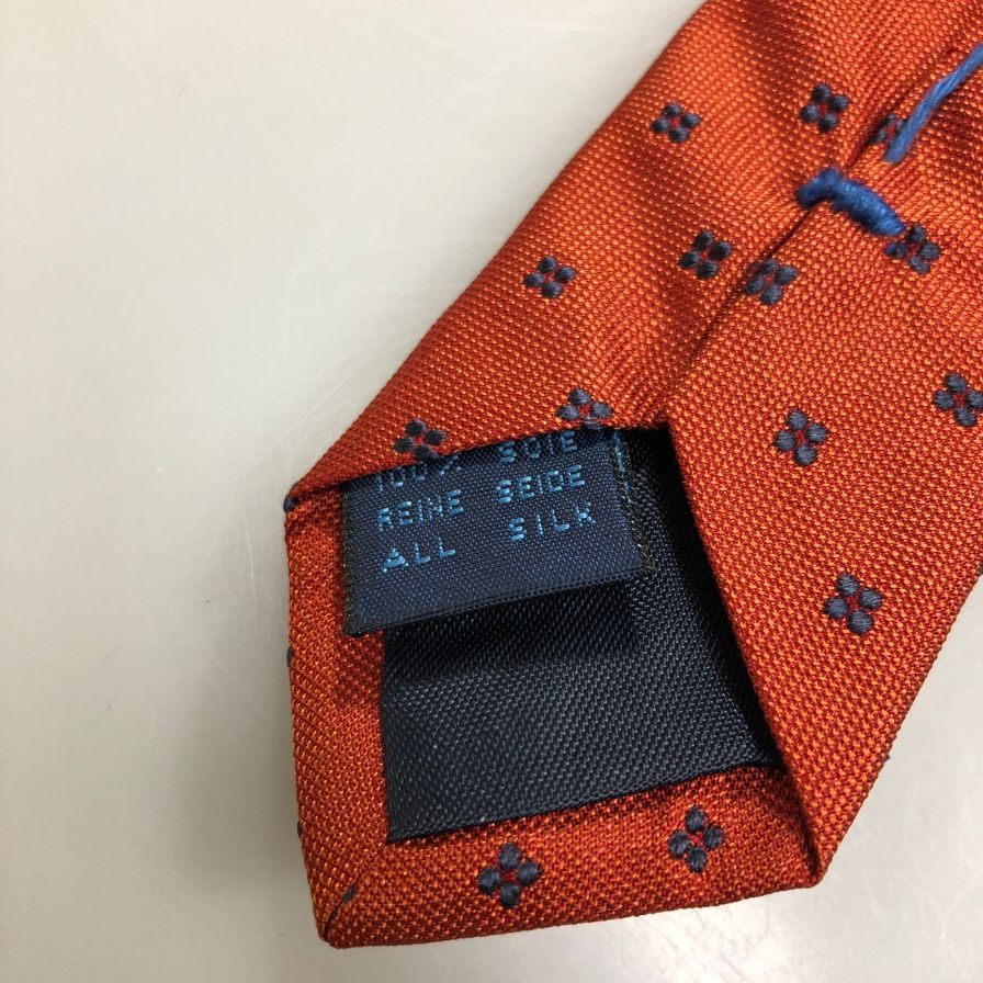 ファットーリ ネクタイ ドット柄 シルク メンズ レッド FATTORI【AFB52】