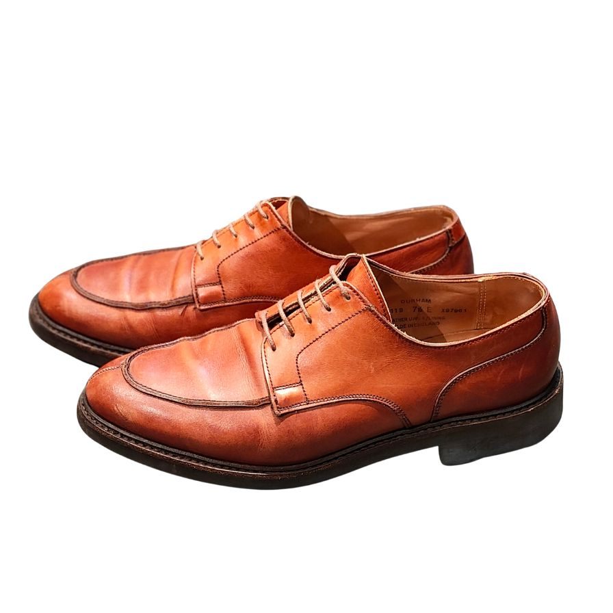 クロケット&ジョーンズ レザーシューズ DURHAM Uチップ ブラウン サイズUK7.5E CROCKETT&JONES ビジネスシューズ 約26.0cm【LA】【中古】