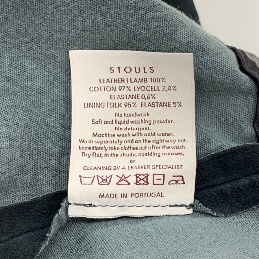 美品◆ストールス トップス スエード×レザー切替 レディース サイズS ブラック STOULS 【AFB36】