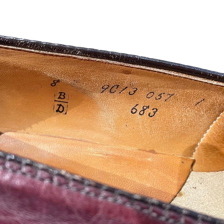 オールデン ローファー 683 フルサドル メンズ カーフ サイズUS8D バーガンディ ALDEN ローファー 約26.0cm【LA】【中古】