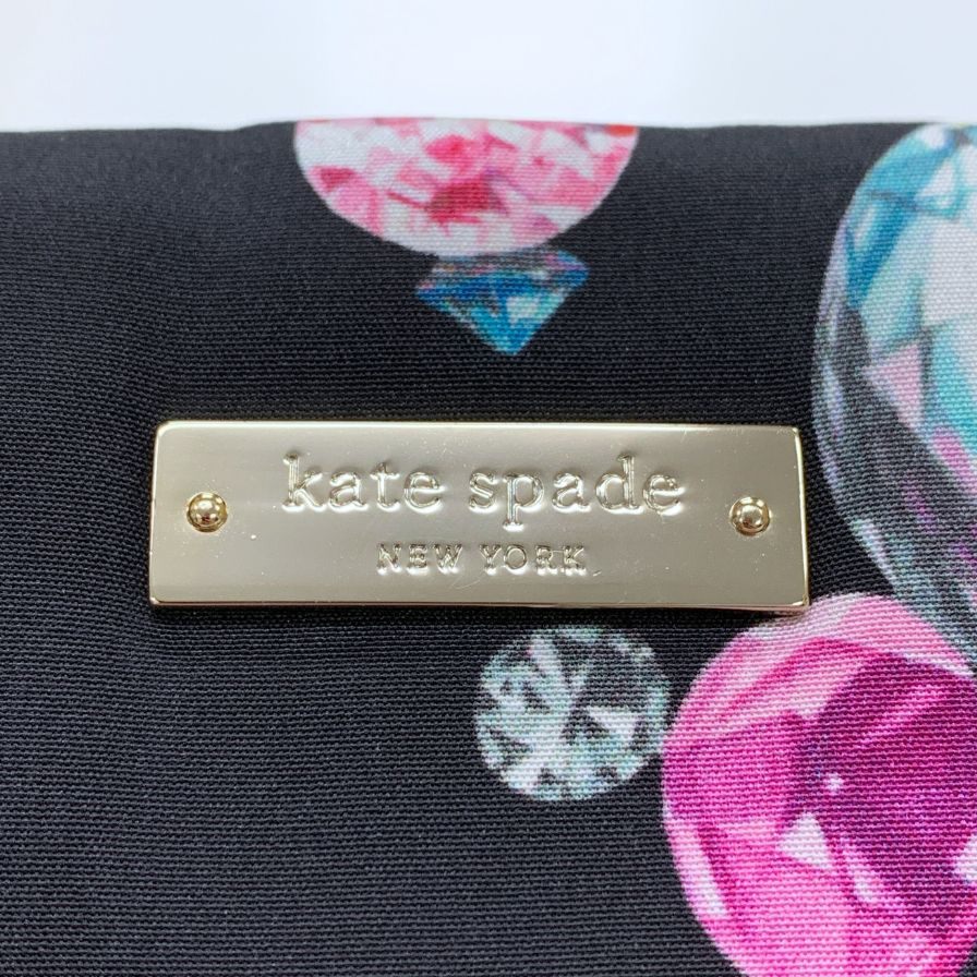ケイトスペード クラッチバッグ 宝石 総柄 デザイン セカンド 手持ち ブラック Kate spade【AFE10】