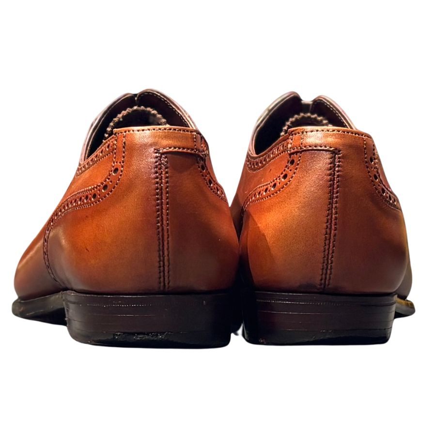 クロケット&ジョーンズ レザーシューズ アルビオン セミブローグ カーフ ブラウン サイズ7.5E メンズ Crockett&Jones ビジネスシューズ 約25.5cm【LA】【中古】
